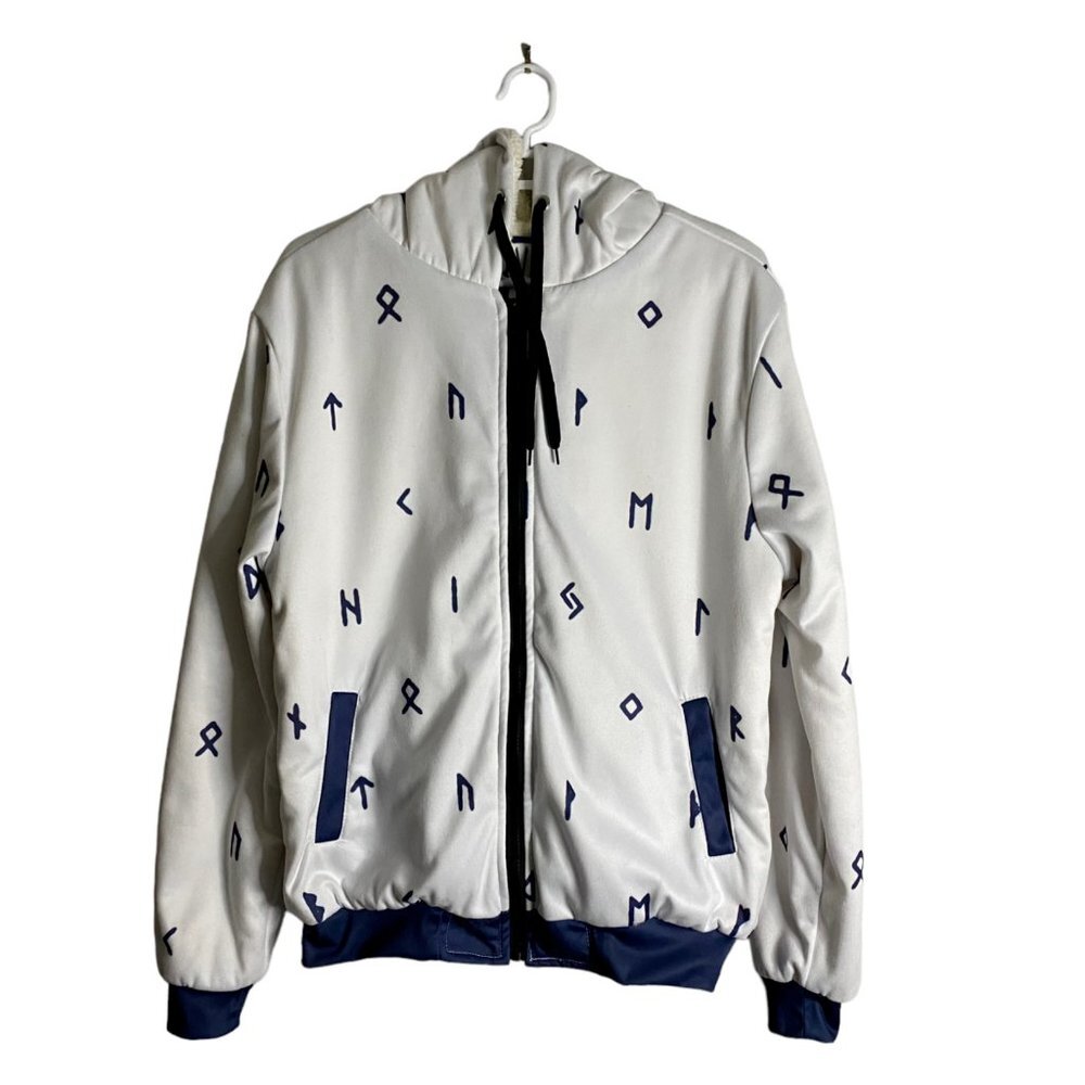 VALHYR Men's Patterned Faux Sherling Full Zip Hooded Jacket